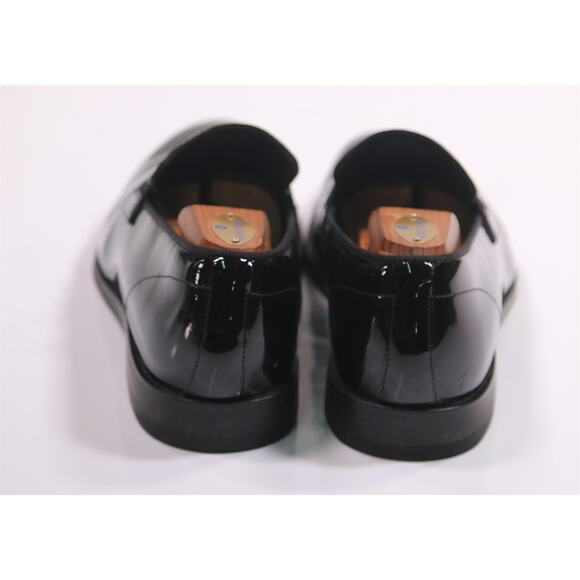 Hugo Boss Black Patent Leather Tuxedo Formal Loafers Grosgrain Band Men's US 7 - Picture 6 of 12